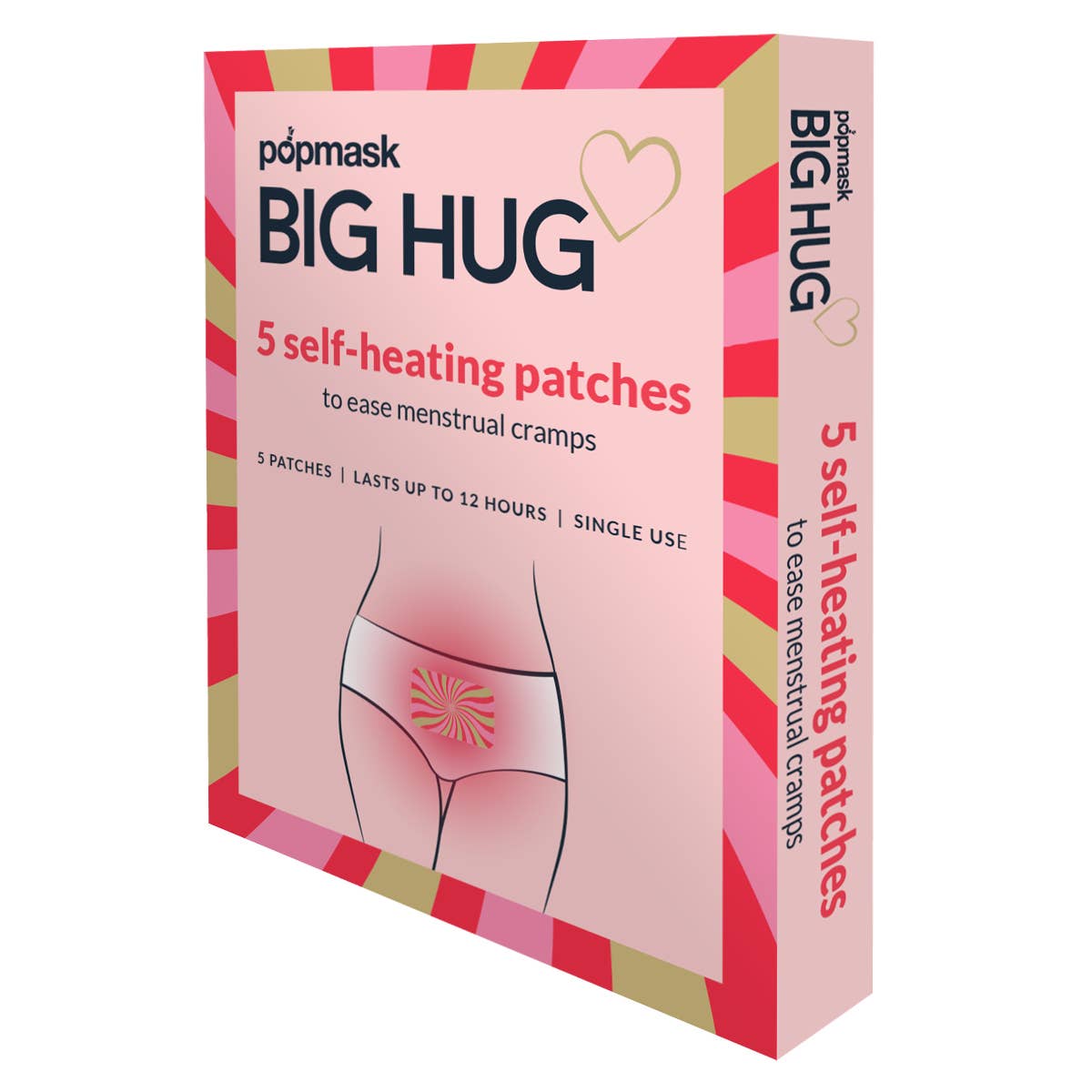 Big Hug Self Heating Menstrual Cramp Relief Patches- 5 Pack