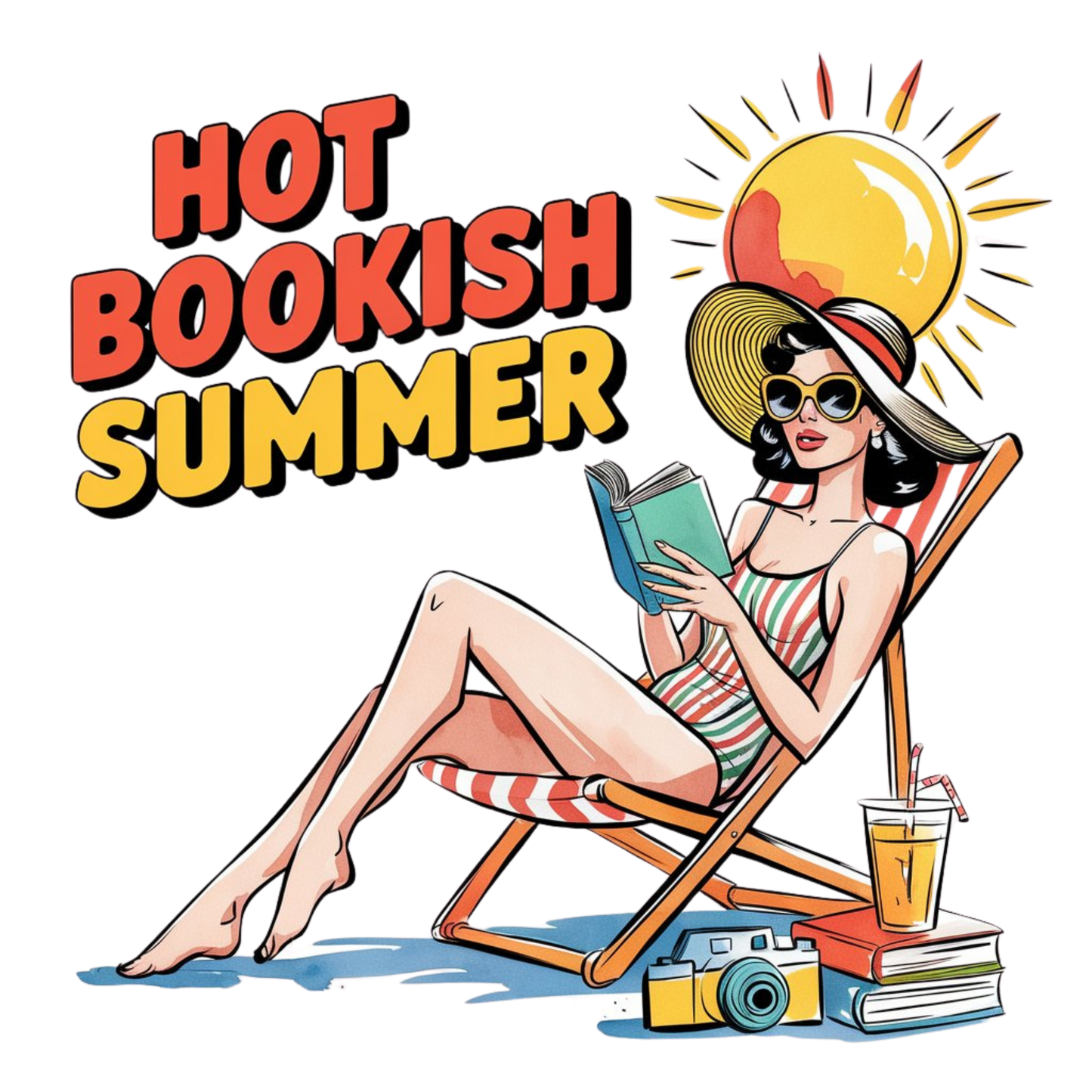 Hot Bookish Summer - Funny Meme - Fridge Magnet