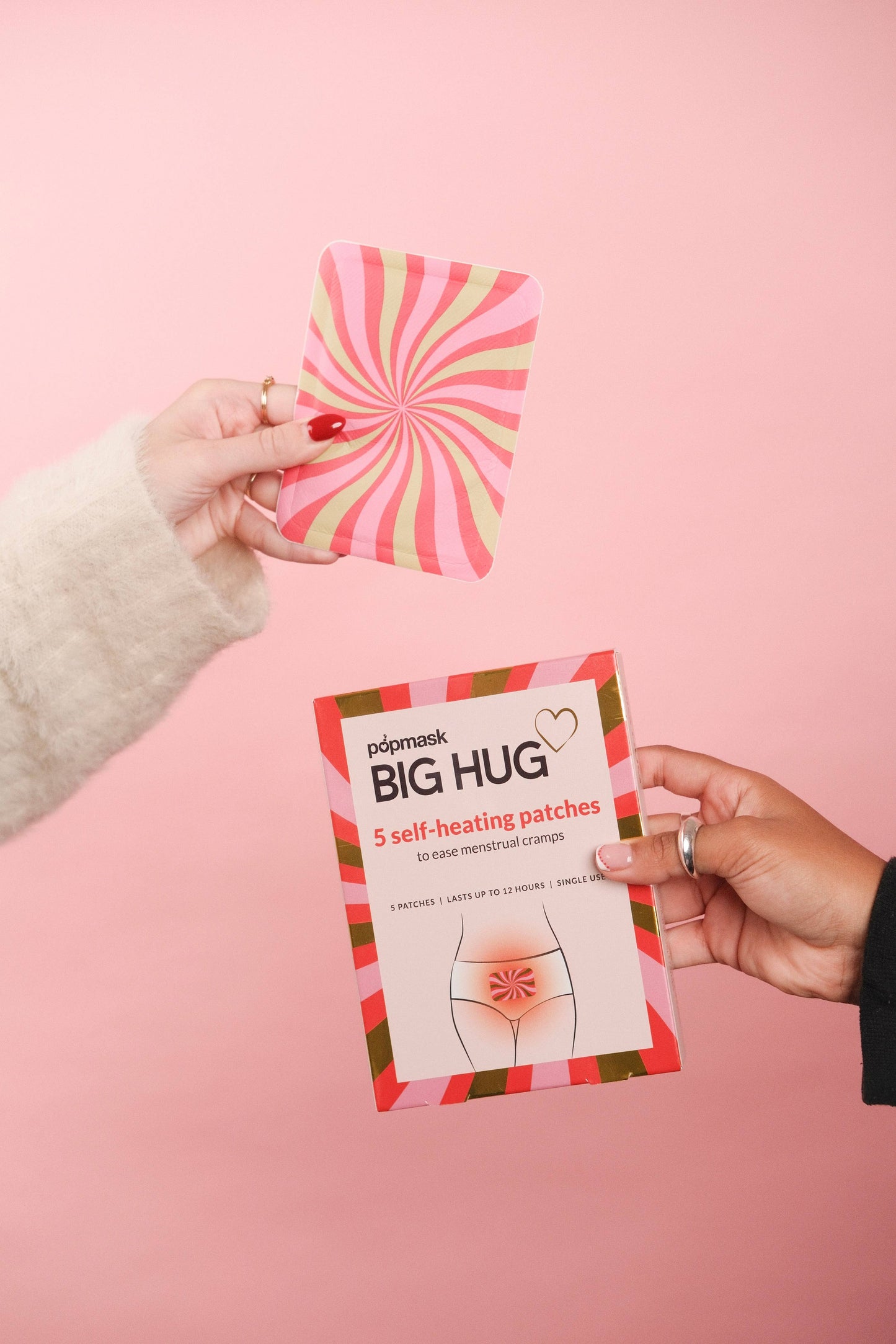 Big Hug Self Heating Menstrual Cramp Relief Patches- 5 Pack