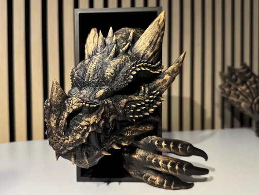 Fantasy Dragon Book Nook & Bookend | Dragon-Inspired Décor