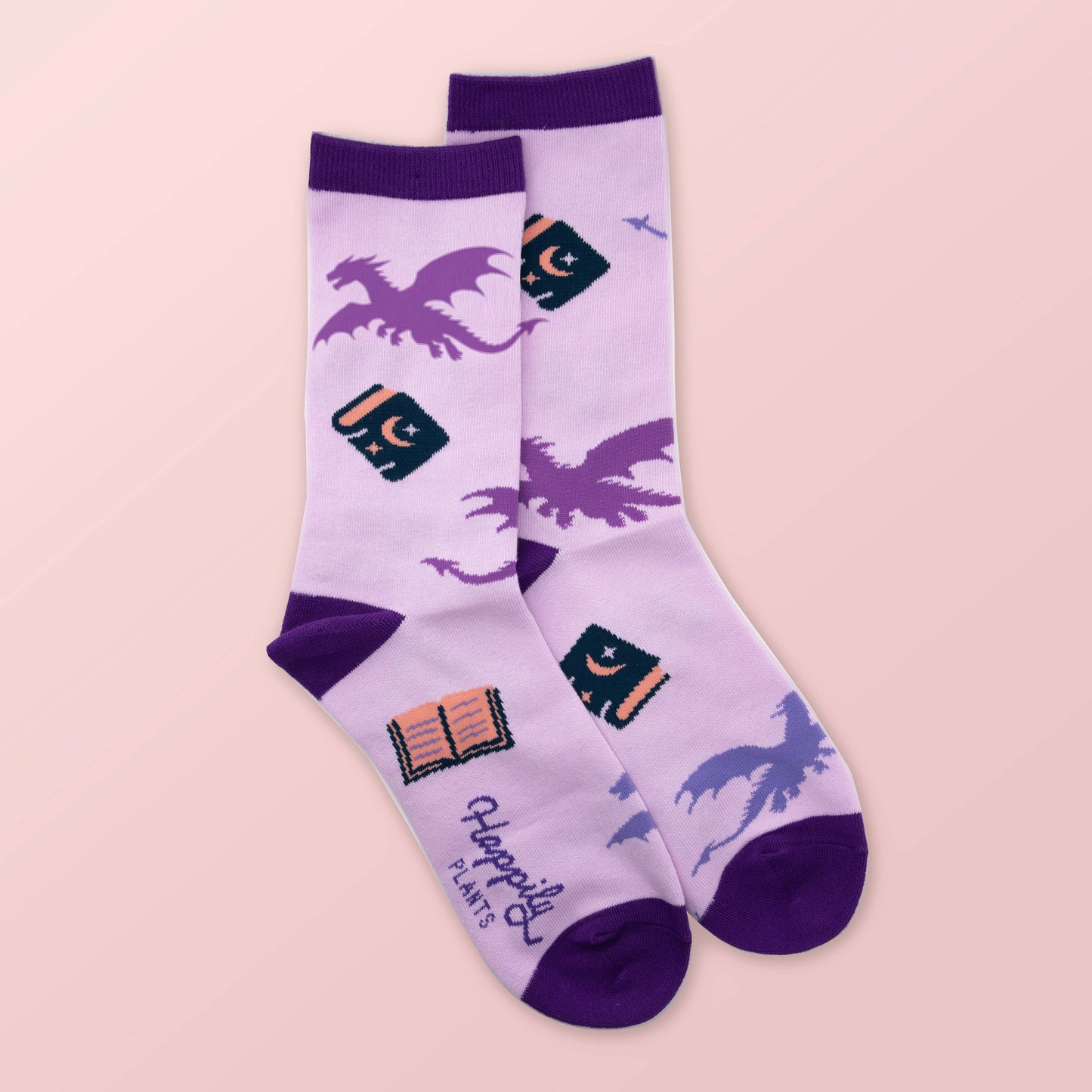 Fantasy Dragon Books Socks - Cotton Blend Unisex