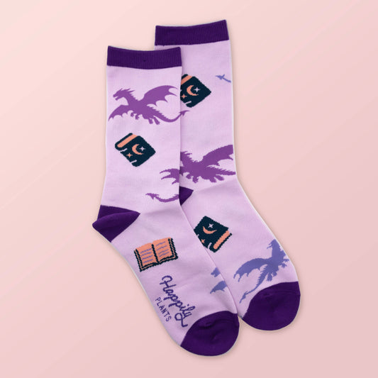 Fantasy Dragon Books Socks - Cotton Blend Unisex