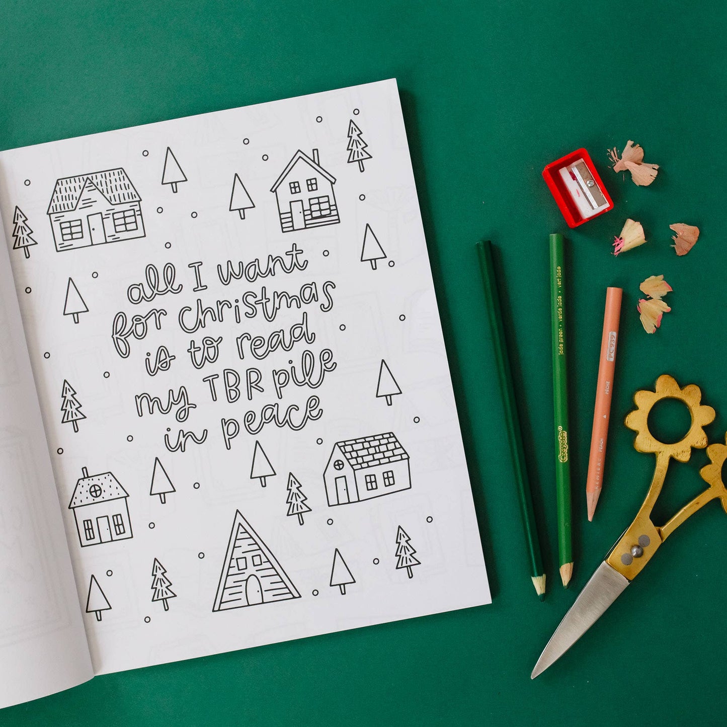 Merry Bookmas Holiday Coloring Book