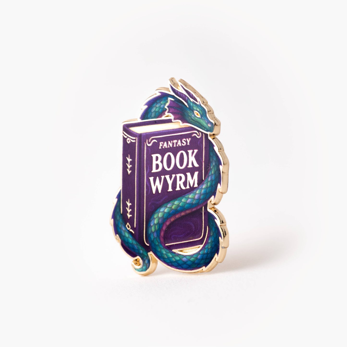 Book Wyrm Dragon Pin, Fantasy Gifts, Bookish Gift