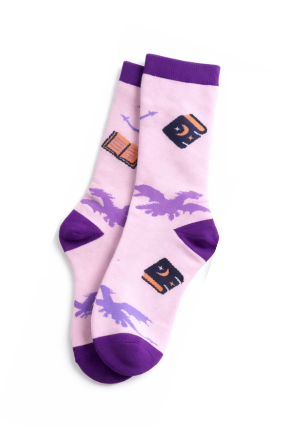 Fantasy Dragon Books Socks - Cotton Blend Unisex
